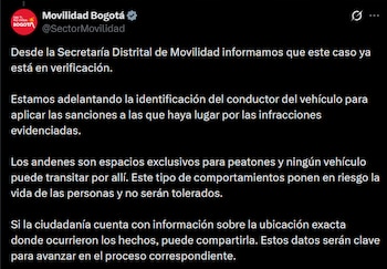 La Secretaría de Movilidad anuncio