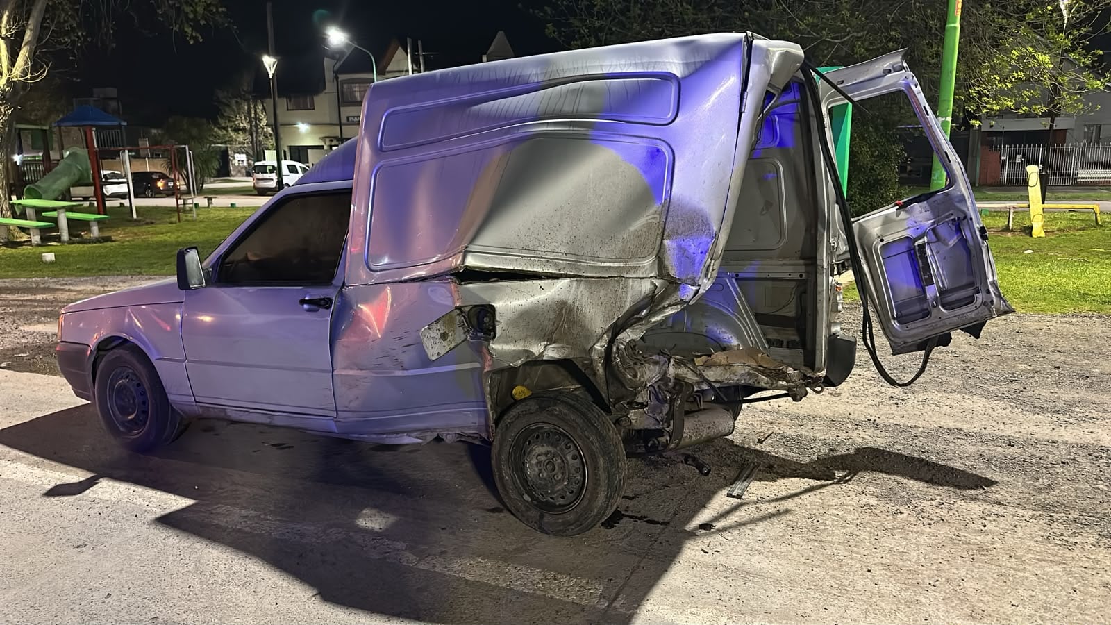 La camioneta Fiat Fiorino donde viajaban Tadeo y su familia