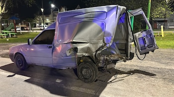 La camioneta Fiat Fiorino donde viajaban Tadeo y su familia