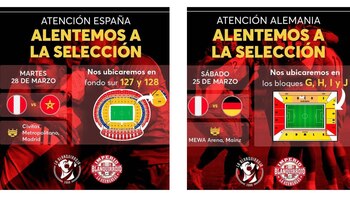 Presencia confirmada de hinchas peruanos