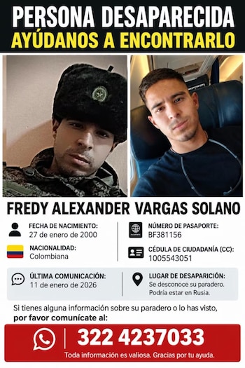 Las consultas de datos físicos y tatuajes en plataformas de Rusia no arrojaron registros de captura o defunción de Freddy Vargas - crédito El Regional / Facebook