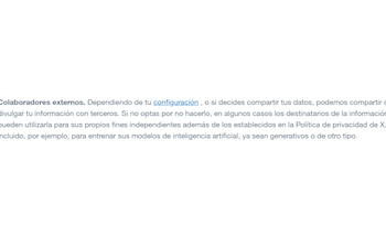 X modificó su política de privacidad para señalar que la información de sus usuarios puede llegar a ser compartida con terceros. (X)
