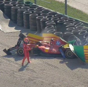 Charles Leclerc impacta contra el muro y es el primer abandono de la carrera. (Charles Leclerc)