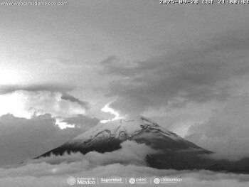 Monitoreo del Popocatépetl este 29