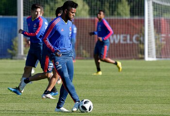 Kazán. Junio 17 del 2018. Último entrenamiento de la selección Colombia previo a su juego contra Japón. En la foto: Miguel Ángel Borja. (Colprensa - Julian Medina)