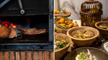 Platos del restaurante Orellana Perdiz, en Jaén (Facebook)