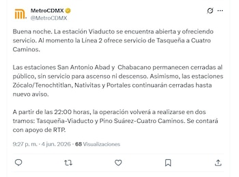 (X/ @MetroCDMX)