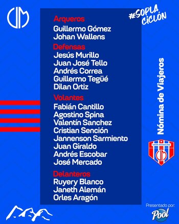 Estos son los jugadores que tendrán los dirigidos por Jorge Luis Pinto-crédito @UnionMagdalena/X