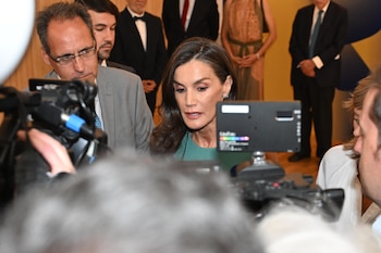 A Rainha Letizia esteve presente na comemoração dos 15 anos da revista Etika. (José Oliva/Europa Press)
