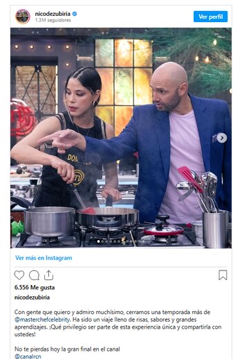 El emotivo mensaje, que compartió