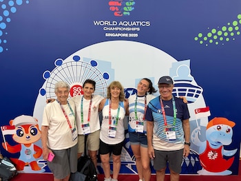 El equipo argentino en Singapur.