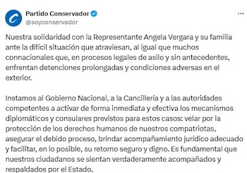 Partido Conservador denuncia Ángela Vergara