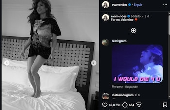 Eva Mendes promocionó sutilmente la