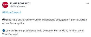 El partido entre Unión Magdalena