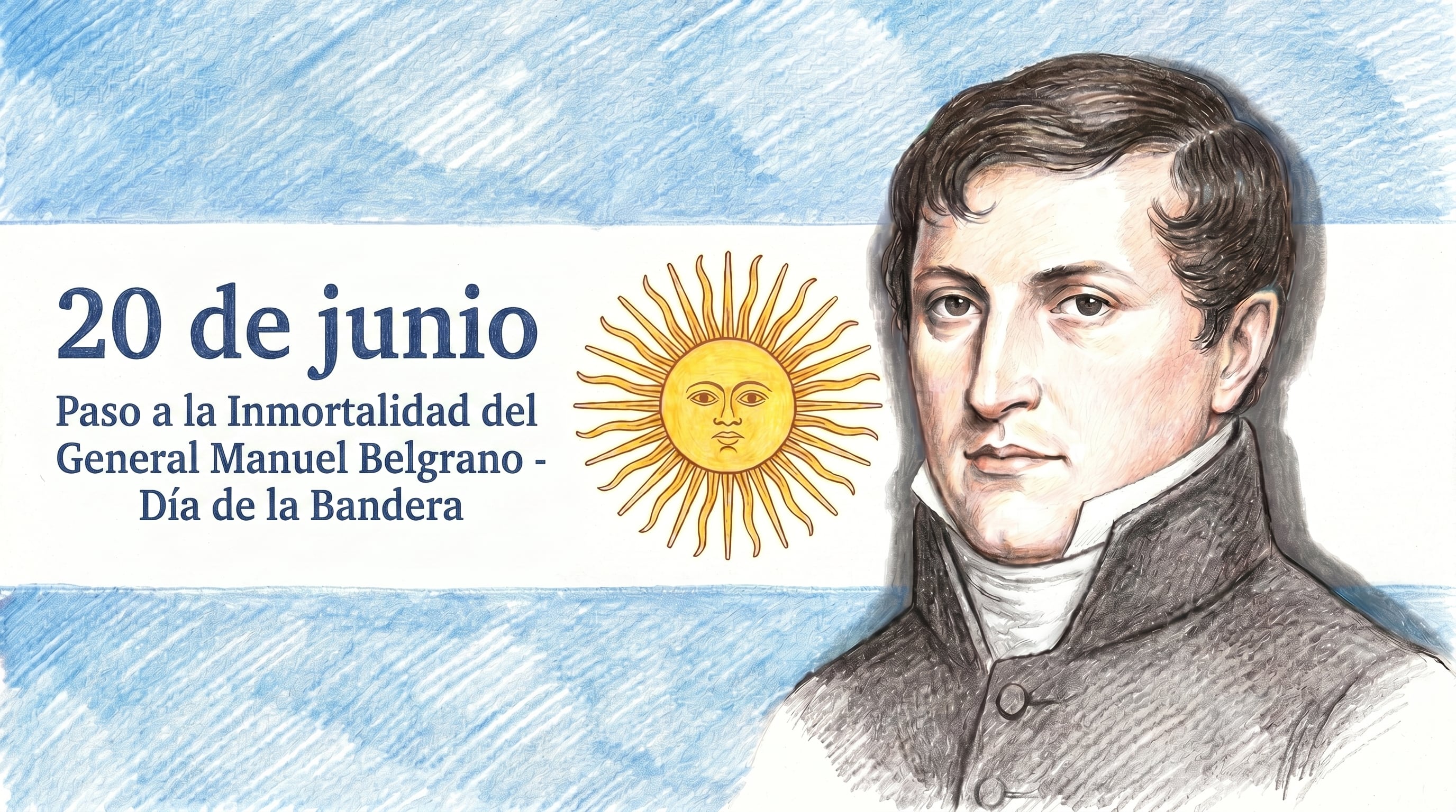 El 20 de junio se conmemora en Argentina el Paso a la Inmortalidad del General Manuel Belgrano y el Día de la Bandera (Imagen Ilustrativa Infobae)