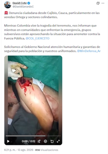 Testigos del enfrentamiento revelaron que los miembros del grupo armado ilegal acorralaron a los militares - crédito @DavidGerardoC/X
