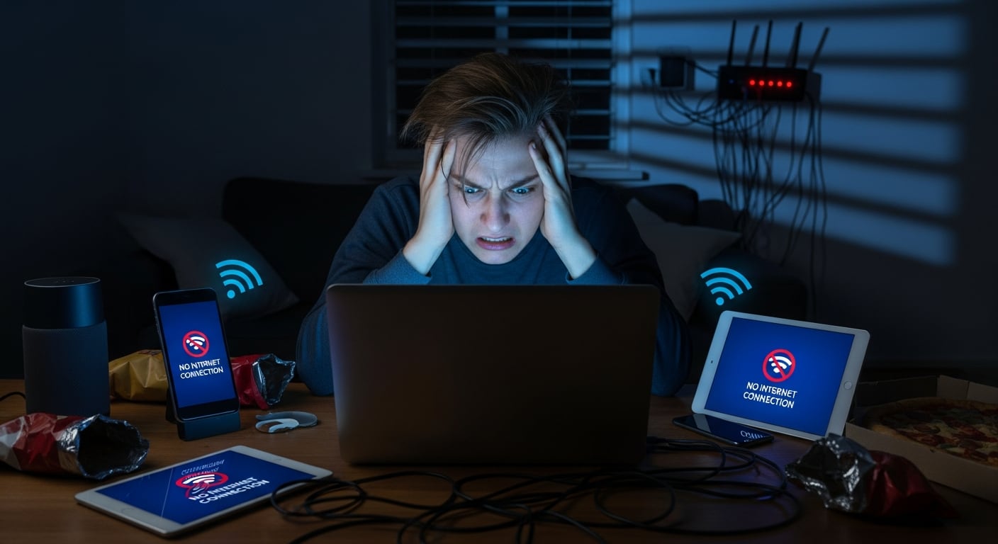 La saturación del proveedor de servicios impide que el cable Ethernet o el WiFi mantengan una velocidad estable durante la noche. (Imagen Ilustrativa Infobae)