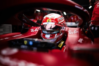 El día de su primer test sobre una Ferrari (Crédito: IG @rafaccamara88)