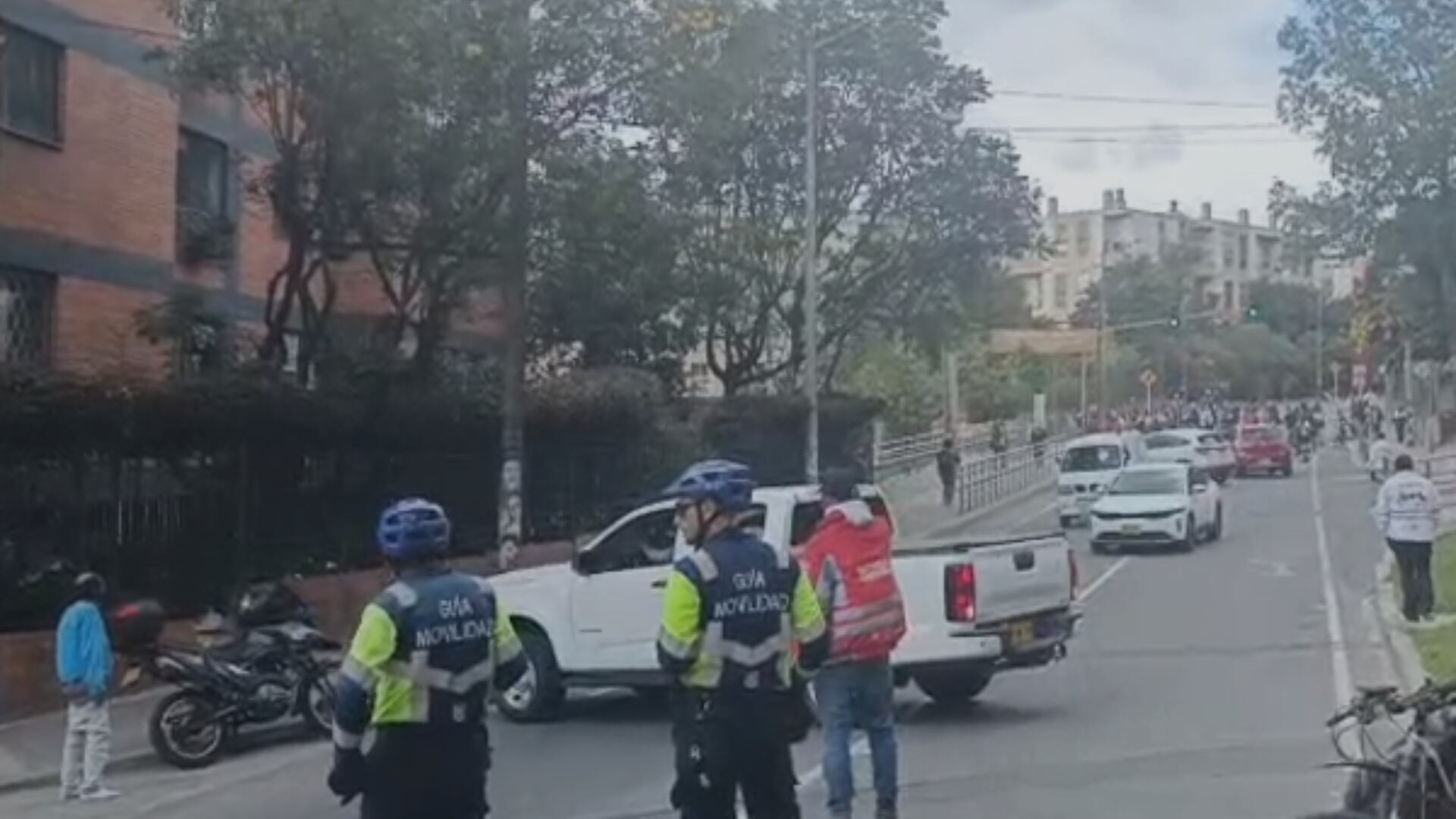 Manifestaciones en Bogotá afectan la movilidad en la ciudad - crédito Bogotá Tránsito