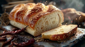 pan de chipotle, charola con pan vienés, pan artesanal mexicano, canasta de pan rústico, mesa de desayuno - (Imagen Ilustrativa Infobae)