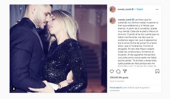 El posteo que Wanda Nara