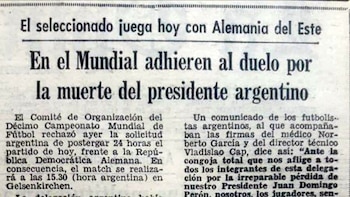 Miguel Brindisi - Mundial 74 - Muerte de Perón