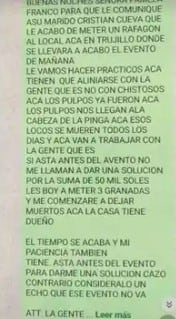 Caso Pamela Franco: amenazas, balas y una exigencia que preocupa a la Policía. Infobae Perú / Captura: X