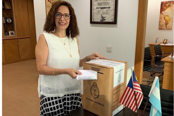 Votando desde Malasia