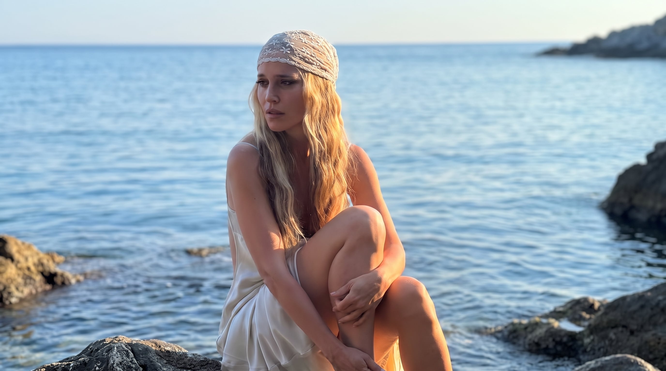 La sensual producción de fotos de Luisana Lopilato al borde del mar: transparencias y géneros volátiles al atardecer