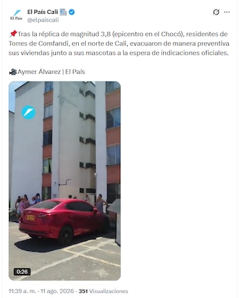 Medios caleños reportaron evacuaciones preventivas en varias zonas de la capital vallecaucana - crédito @elpaiscali/X