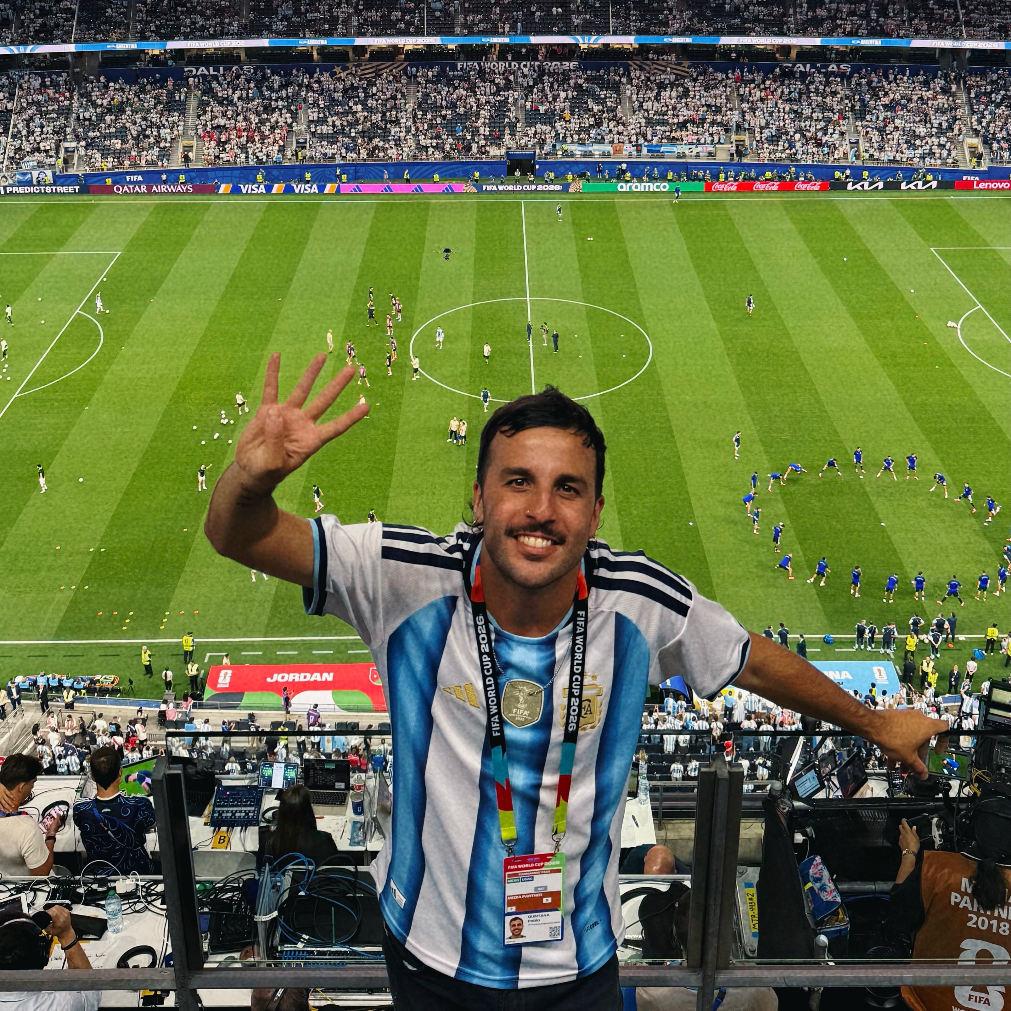 Pablo Quintana, conocido como Palmito, es el creador de “La cuarta estrella”, la canción que se transformó en el nuevo himno de la hinchada argentina (Instagram)