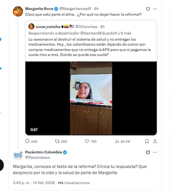 Pacientes Colombia reaccionó a un