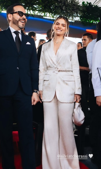 El traje que llevaba Ana Lucía fue realizado por Silvia Tcherassi - crédito Ana Lucía Pineda / Instagram