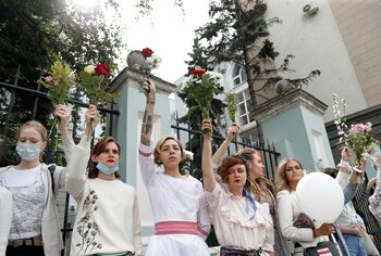 En Moscú, un grupo de