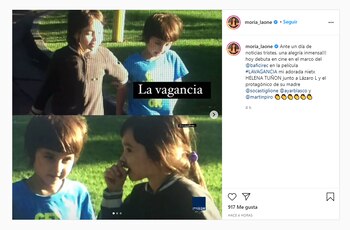 El posteo de Moria hablando