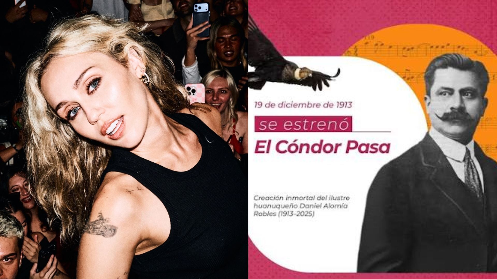 ¿Canción de Miley Cyrus se inspiró en ‘El cóndor pasa’? Usuarios en TikTok detallan sus semejanzas