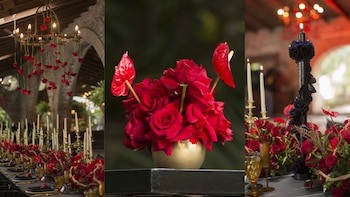 En los centros de mesa