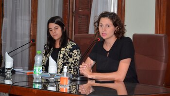 Micaela Britos y la presidenta