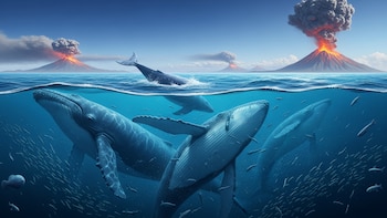 Un estudio internacional asocia volcanes andinos con la evolución de ballenas gigantes