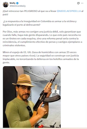 El congresista Walter Alfonso Rodríguez, más conocido como medicenwally señaló que la propuesta del líder del Ejecutivo representa un peligro para el país
- crédito @MeDicenWally
