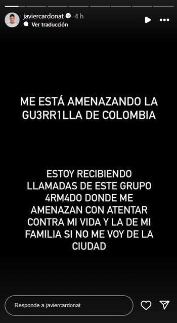 Javier Cardona compartió que fue