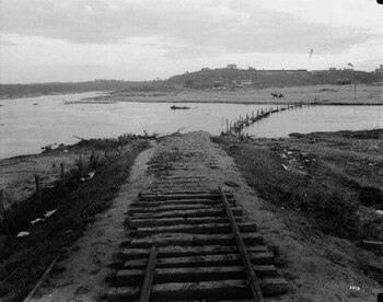 Las vías del ferrocarril quedaron