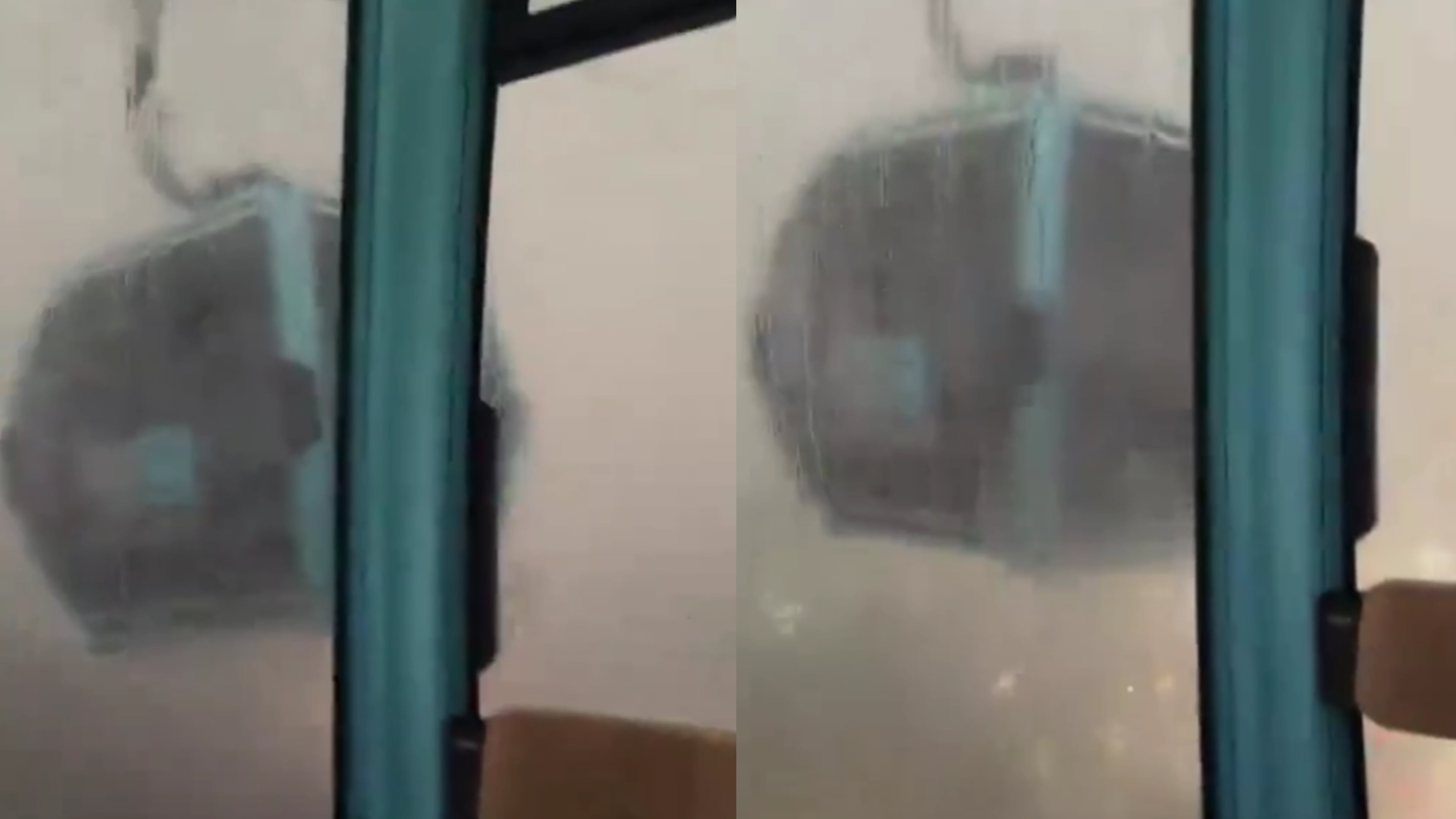 Video: usuarios captan fuerte movimiento de una cabina del Cablebús durante tormenta en CDMX