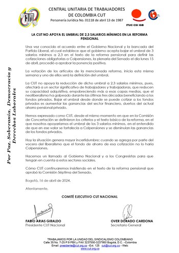 La organización sindical de la