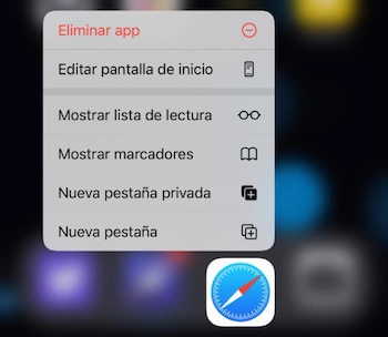 Accede al menú oculto de las aplicaciones de iPhone.
