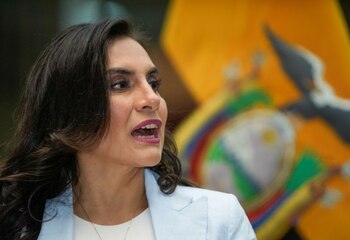 Imagen de archivo. La vicepresidenta de Ecuador, Verónica Abad, antes de partir a Israel. REUTERS/Cristina Vega