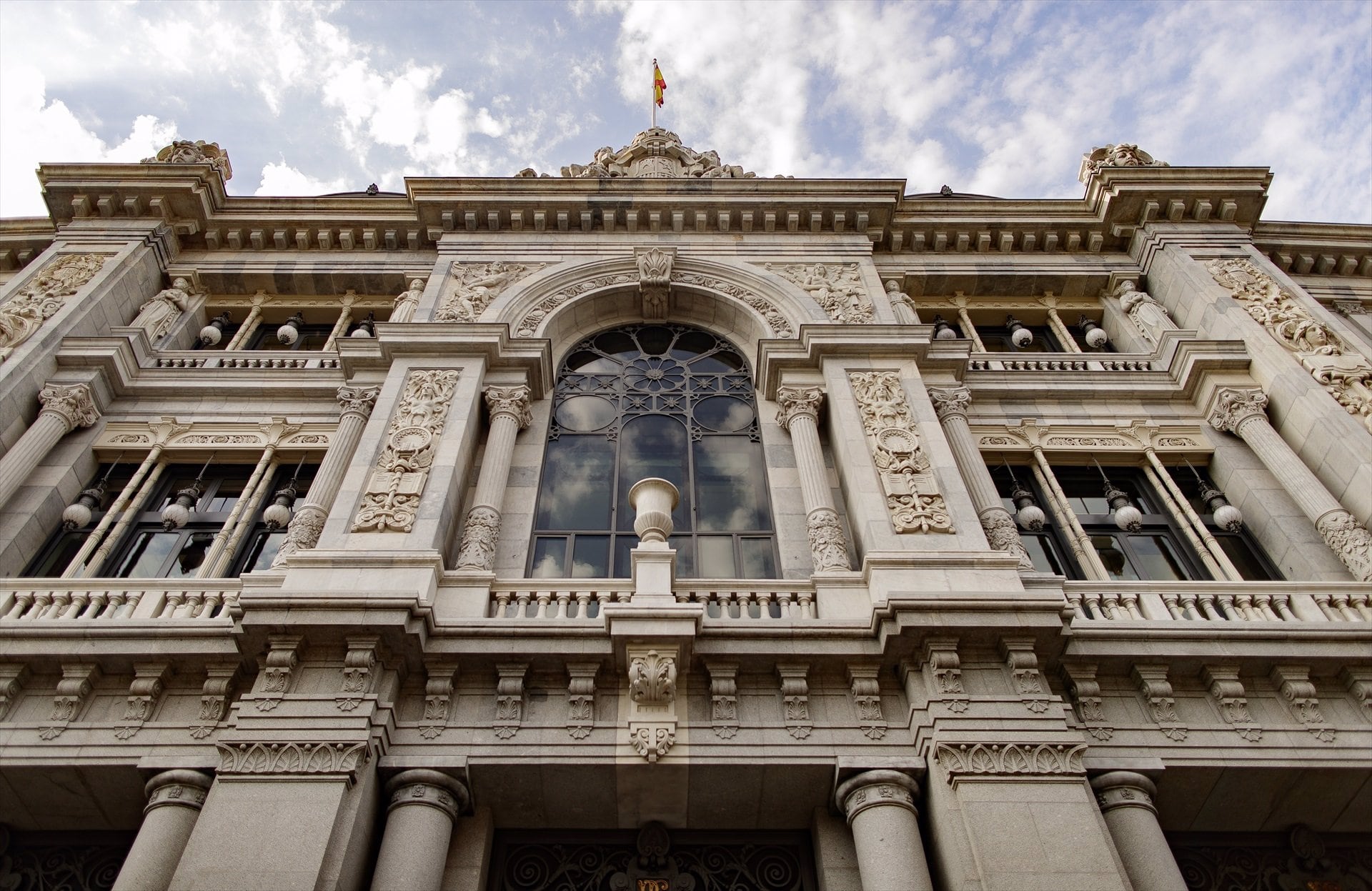 Fachada del edificio del Banco de España.