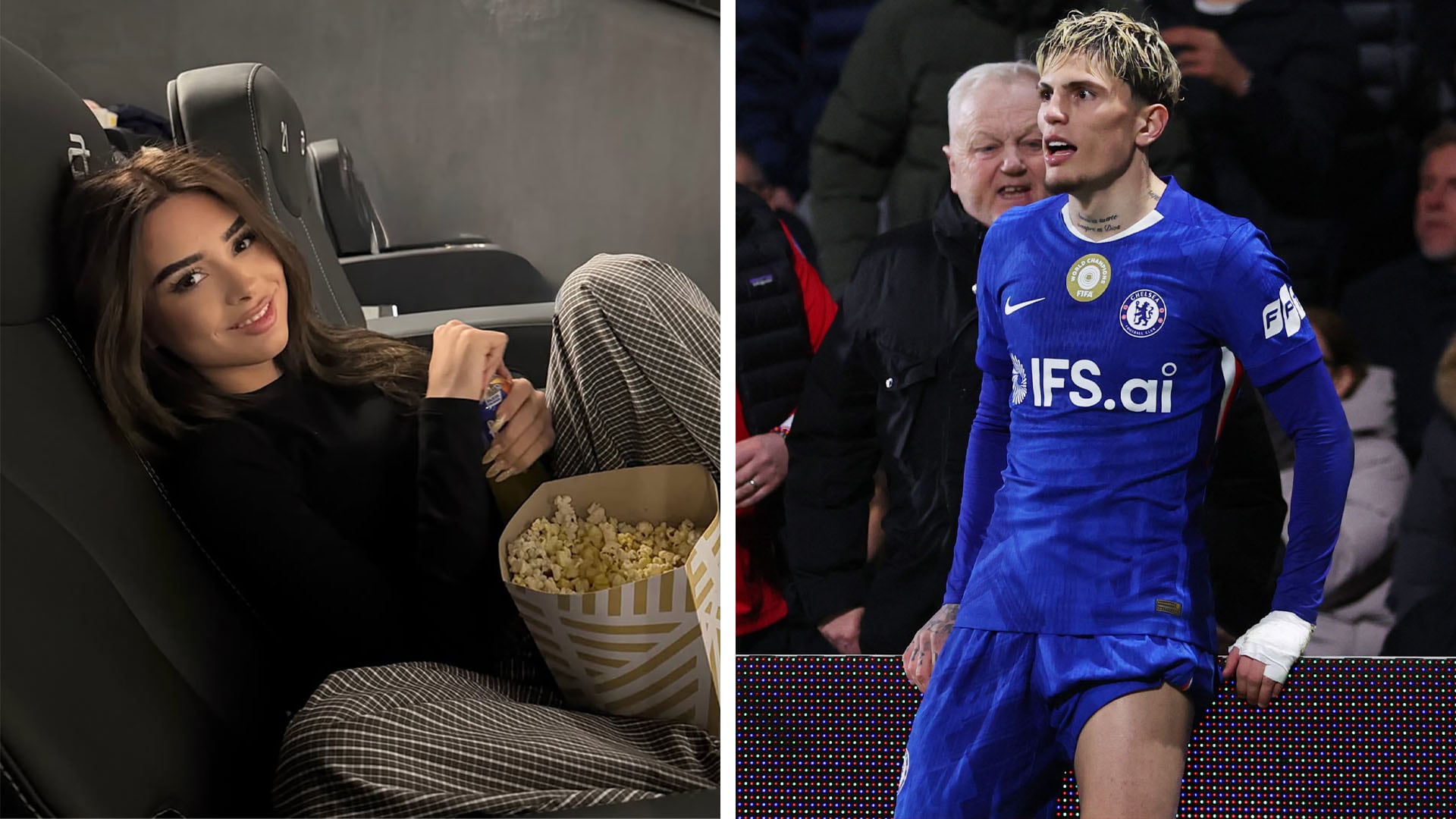 Garnacho publicó una foto de su nueva pareja en sus redes sociales