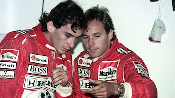 McLaren Honda teammates Ayrton Senna