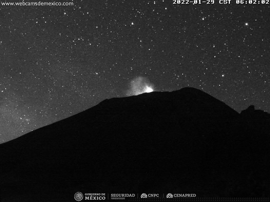Estado del volcán Popocatépetl -